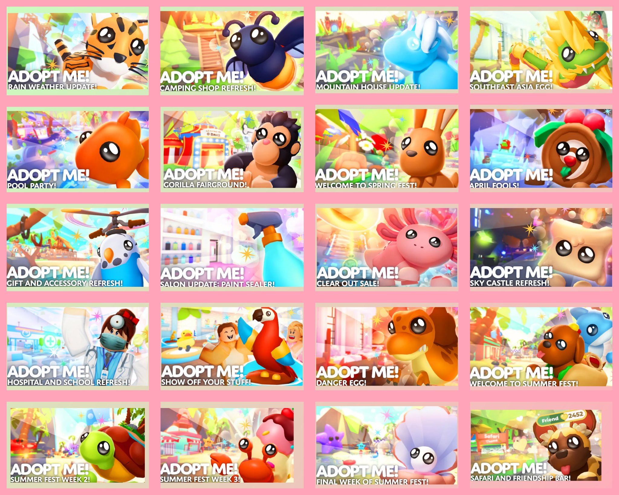 14 NOVOS PETS NA ATUALIZAÇÃO DO ADOPT ME! 