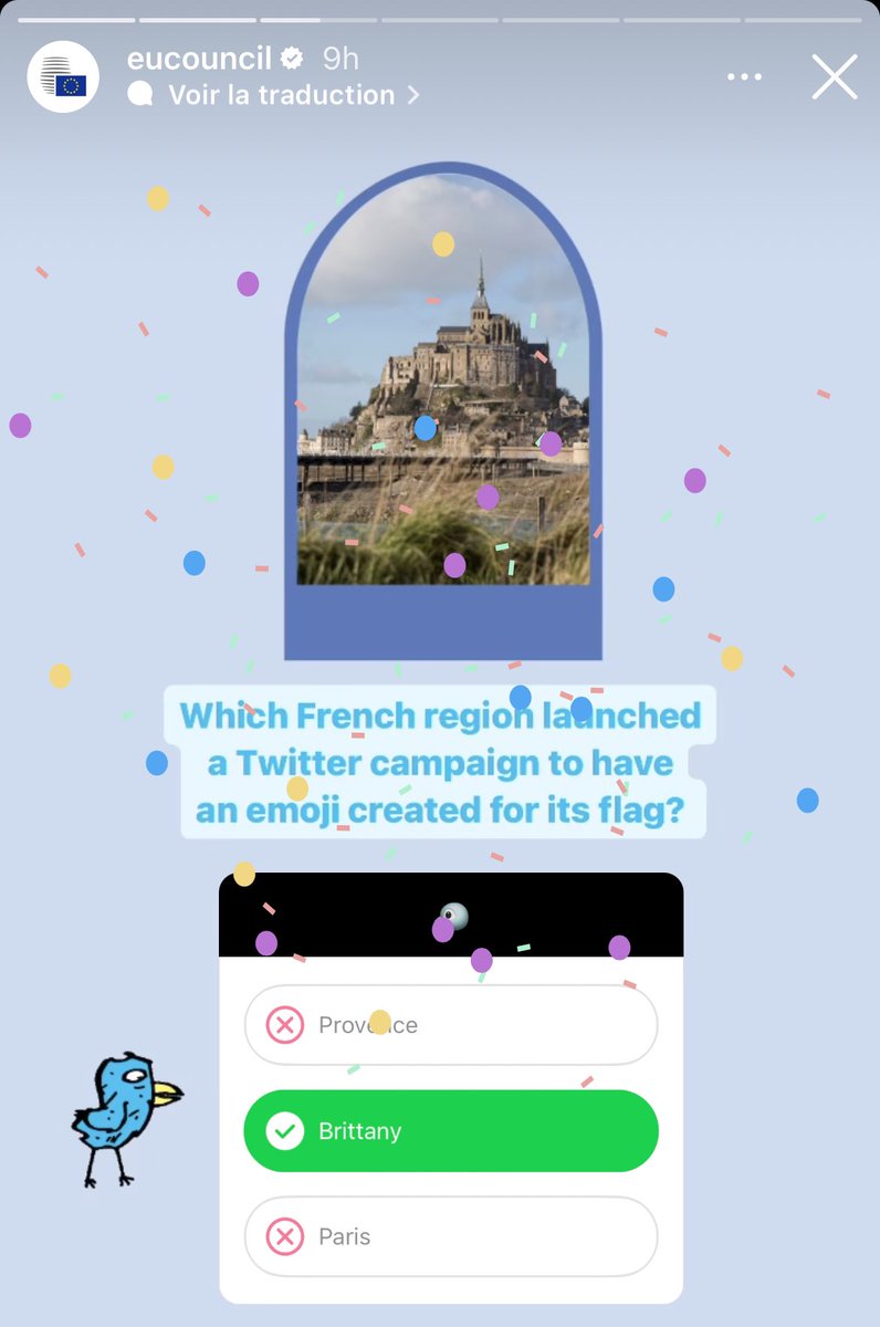 🇪🇺🇫🇷 Insolite : le Conseil européen situe le Mont-Saint-Michel en Bretagne, sur une story de son compte Instagram. (BFMTV)