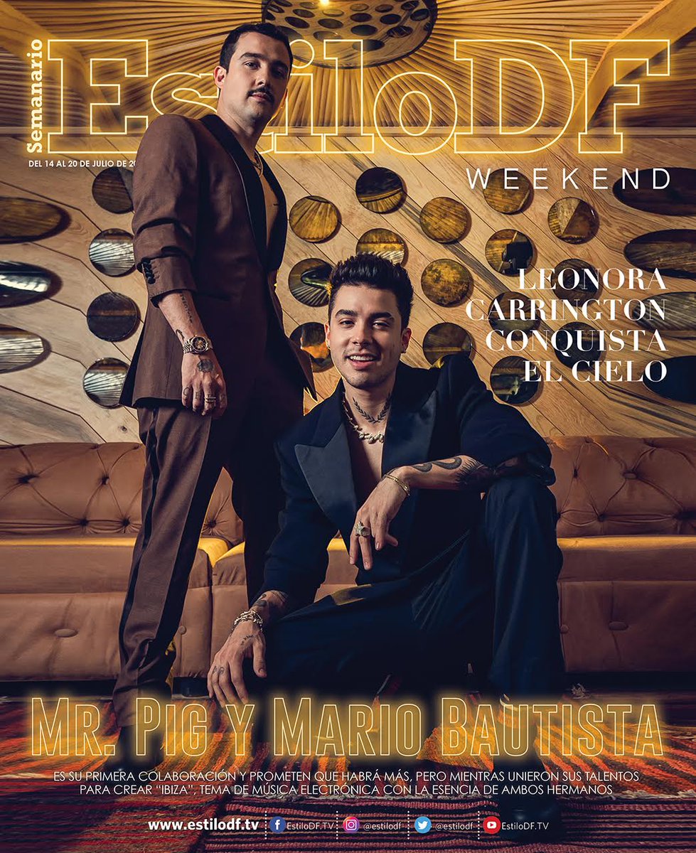 Hoy es Viernes de #EstiloDFWeekend en portada tenemos a <a href="/mrpigmx/">bautista.wav</a> y <a href="/mariobautista_/">MB</a> 

Es su primera colaboración y prometen que habrá más, pero mientras unieron sus talentos para crear "Ibiza", tema de música electrónica con la esencia de ambos hermanos.
estilodf.tv/estilodf-mr-pi…