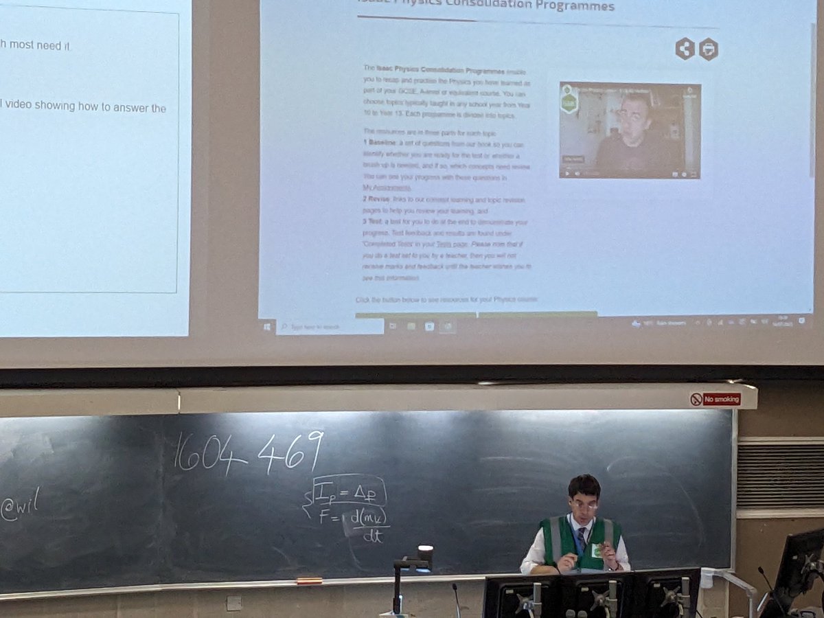 PhysicsKeith's tweet image. Anton is giving a talk and there&apos;s a picture of some prat on the screen behind him (it&apos;s me) #ipts23