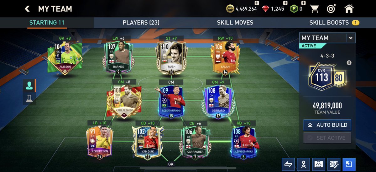 It’s taken months of work but I think I’ve built the best #lfc team of all time in fifa mobile