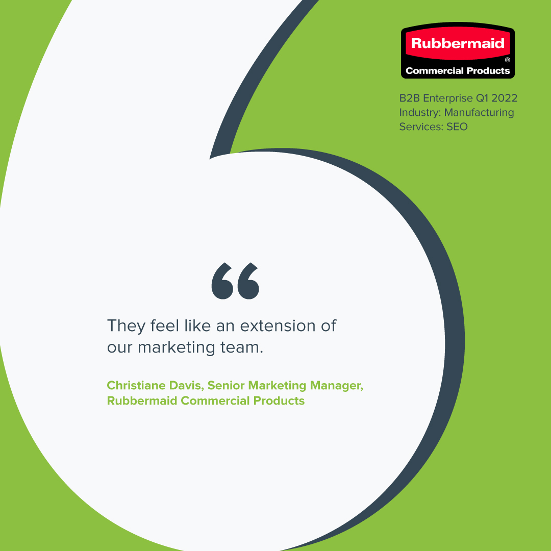 Brafton's tweet image. Rubbermaid Commercial Australia looked to Brafton to improve their Page 1 presence. After some thorough research, content creation and paid search management, it's mission accomplished! bit.ly/3MAlGA5

#Brafton #CreatedToCreate