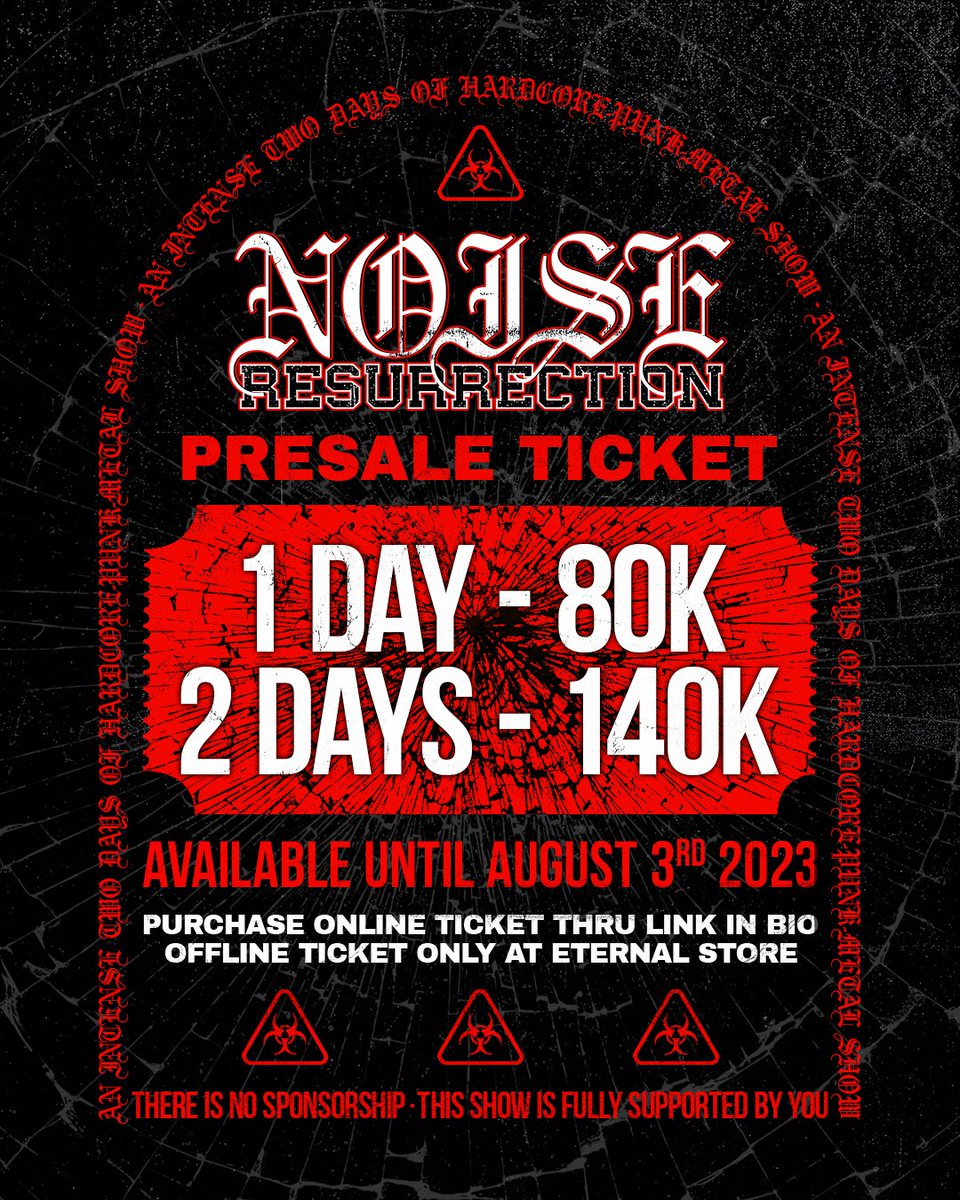 BOGOR KOTA I̷N̷D̷I̷E̷R̷O̷C̷K̷ 🎀
Spot ur favorite bands! ☠️ 

Purchase ticket here:
forms.gle/zpPprzsy5cATVT…