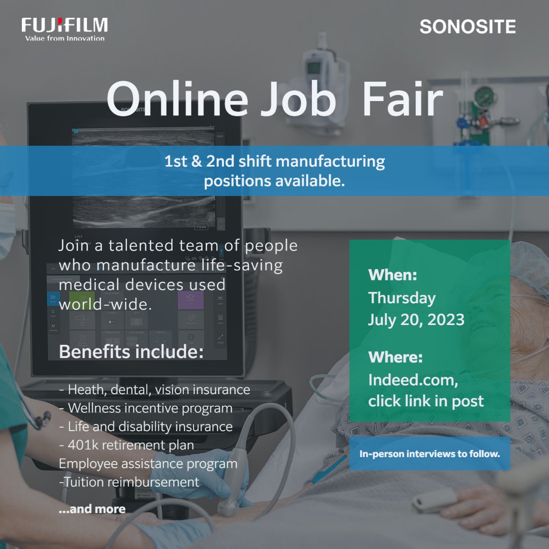 FUJIFILM Sonosite on Twitter job fair We offer competitive