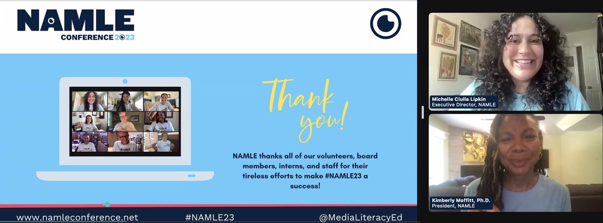 “I am both inspired by &amp; in awe of the work created by Gen Z-ers.”

NAMLE's new Board President, Kimberly Moffitt (<a href="/MediaTzarina/">Kimberly R. Moffitt</a>) said #NAMLE23 gives voice &amp; platform to youth, who are often the “focal point” of media’s ails.

🔗 tinyurl.com/RegisterNAMLE23 
#GenZ #MediaLiteracy
