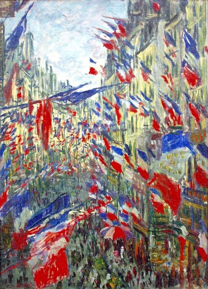 Claude Monet. 
Rue Saint-Denis, Fête du 14 Juillet, 1878.

Musée des Beaux-Arts de Rouen.