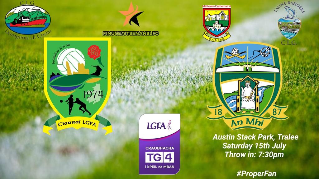 kerryladiesfoot's tweet photo. Come &amp; support the stars of the future in the TG4 All Ireland Senior Championship QF halftime exhibition game. #properfan 
Tickets: 👇
https://t.co/NWr233kFf5
U10 Game exhibition game involves:
🏐 Daingean Uí Chúis
🏐 Finuge/St Senans 
🏐 Milltown Castlemaine 
🏐 Laune Rangers https://t.co/kM5k2BM4zr