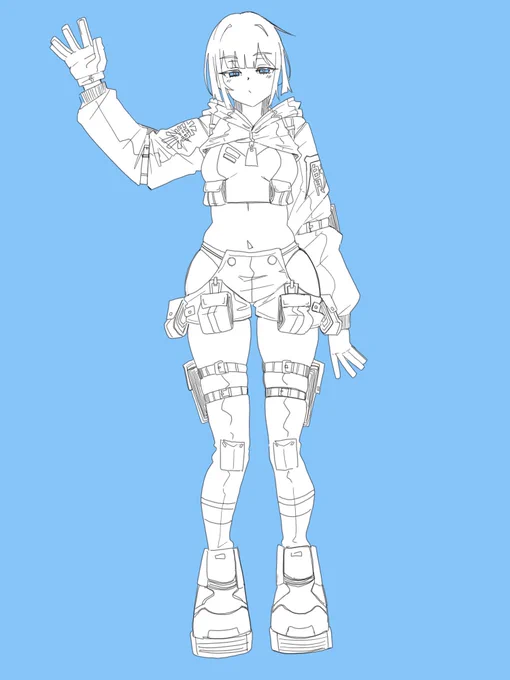 線画完了 