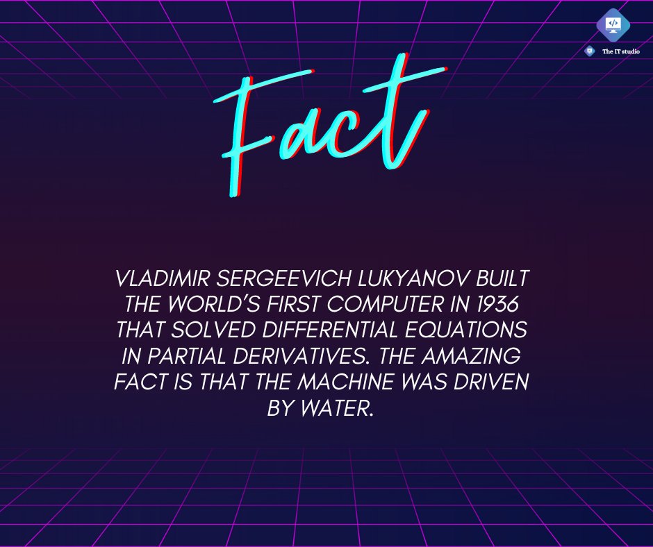 theitstudio's tweet image. The machine was capable of solving inhomogeneous differential equations. The water level in various chambers (with precision to fractions of a millimeter) represented stored numbers, and the rate of flow between them represented mathematical operations.
#FactFriday🌀