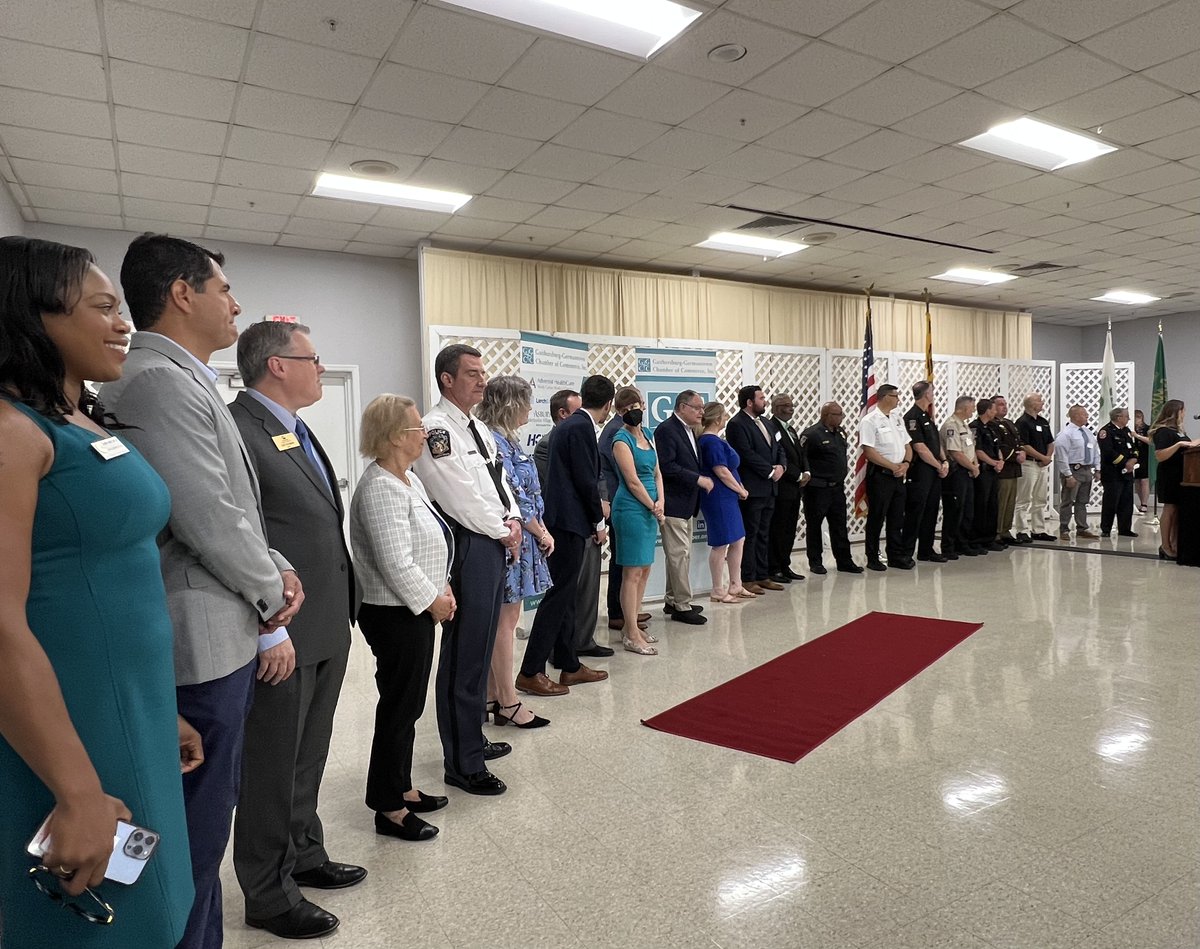 GGCCNEWS's tweet photo. Today, we hosted our 29th Annual Public Safety Awards Breakfast to recognize 39 brave public safety officials in Montgomery County from different jurisdictions for their heroic actions! 🎊🏅Congratulations to all of the award winners! #Upcounty #GGCC https://t.co/rBOl1Fptx5