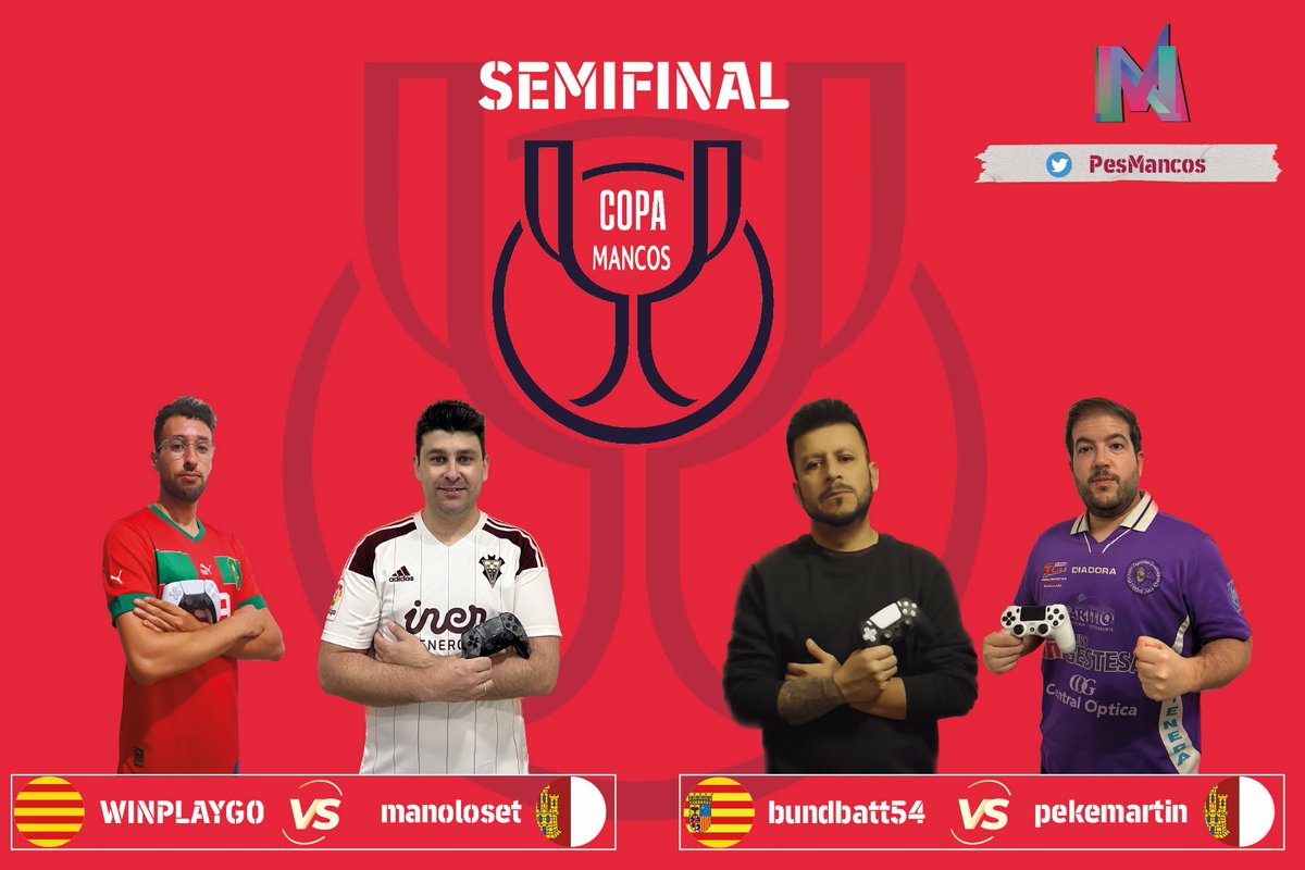 Ya tenemos en marcha las Semifinales de la COPA GRAN MANCO. Donde tenemos a cuatro candidatos que estan en muy buena forma por alzarse con el titulo.
<a href="/WINPLAYGO/">ismael (rataPRO)</a> 
<a href="/manoloset/">Manuel</a> 
<a href="/Frankcisco1985/">Francisco Avila</a> 
<a href="/dpekemartin/">DMP </a> 

Suerte a los cuatro