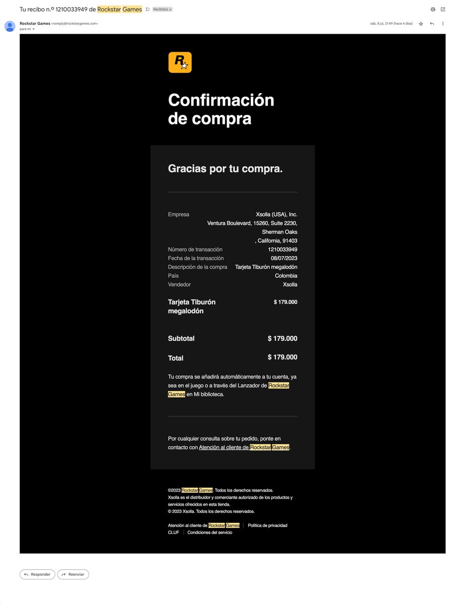 jcesar_co's tweet photo. @RockstarGames @RockstarSupport I've been waiting for an answer for a week https://t.co/ebTaUJyvLR and they don't answer me https://t.co/e87wxPBS0M