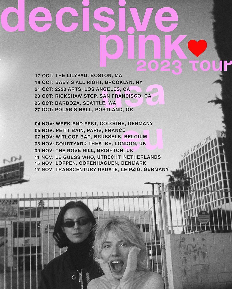 firerecordings's tweet photo. ~#DecisivePink~ (@kattique + @deradoorian) add new US dates to their Fall tour celebrating their debut album 'Ticket To Fame' ❣️ Tickets now on sale: https://t.co/6d8NeAWV0p https://t.co/ubp6xeVhsD