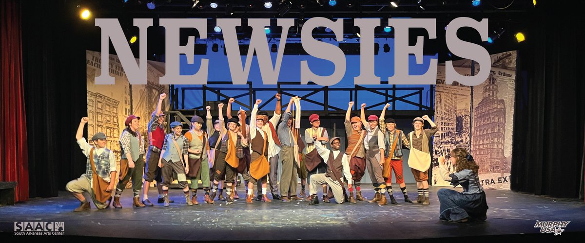 July 20-23, 26-30 • SAAC presents Disney’s Newsies, a tony-winning Broadway hit musical that is based on the 1992 Disney film, which is based on the 1899 Newsboys strike. ome see the Newsies while the headline’s still hot!
Go to SAAC's Online Box Office: buy.ticketstothecity.com/venue.php?org_…