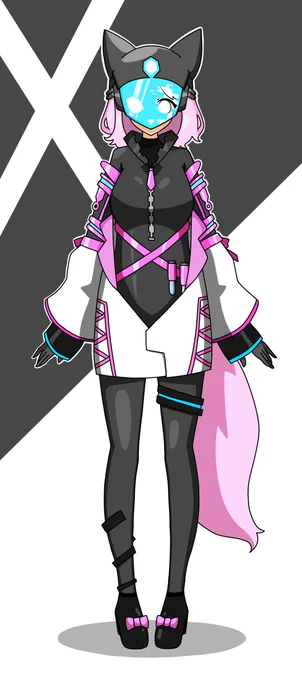 #博衣こより新衣装予想  少し趣向を変えてみて 白から黒へ暗躍イメージとかとか