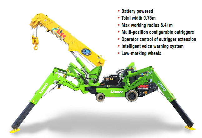 spidercranes's tweet photo. ....the UNIC/095 is also very popular in the Battery version – with no loss in performance the ECO 095 is emissions free and is quite the machine among clean working areas such as food production, retail units and more

#spidercrane #minicrane #minicrawlercranes #ecominicrane https://t.co/MXNEGoqORB