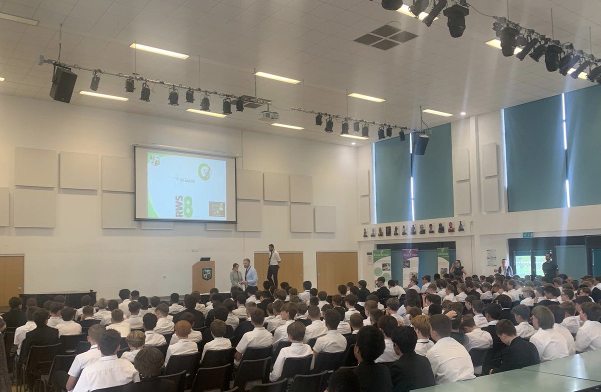 rw_school's tweet photo. A lovely end to a week of celebratory assemblies with some certificates for RWS7. Thank you to Alex for his wonderful saxophone introduction. #RWS7 #Celebrate 🖤💚 https://t.co/Pkcvj0Prro