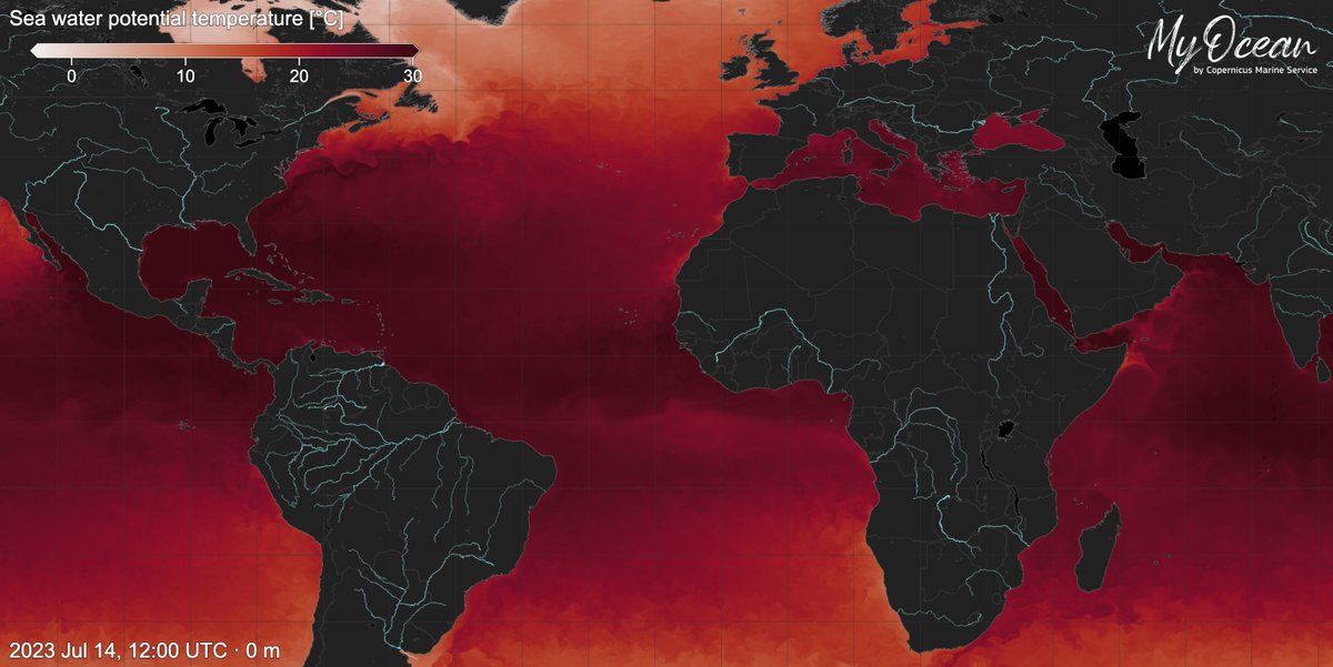 5/5 #OceanWarming♨️ is a critical issue that requires global efforts to protect #MarineEcosystems and #OurOceans🌊

Our #CopernicusMarine Services provides key #OpenData on sea surface temperature🌡️, helping researchers & policymakers understand the impacts of ocean warming