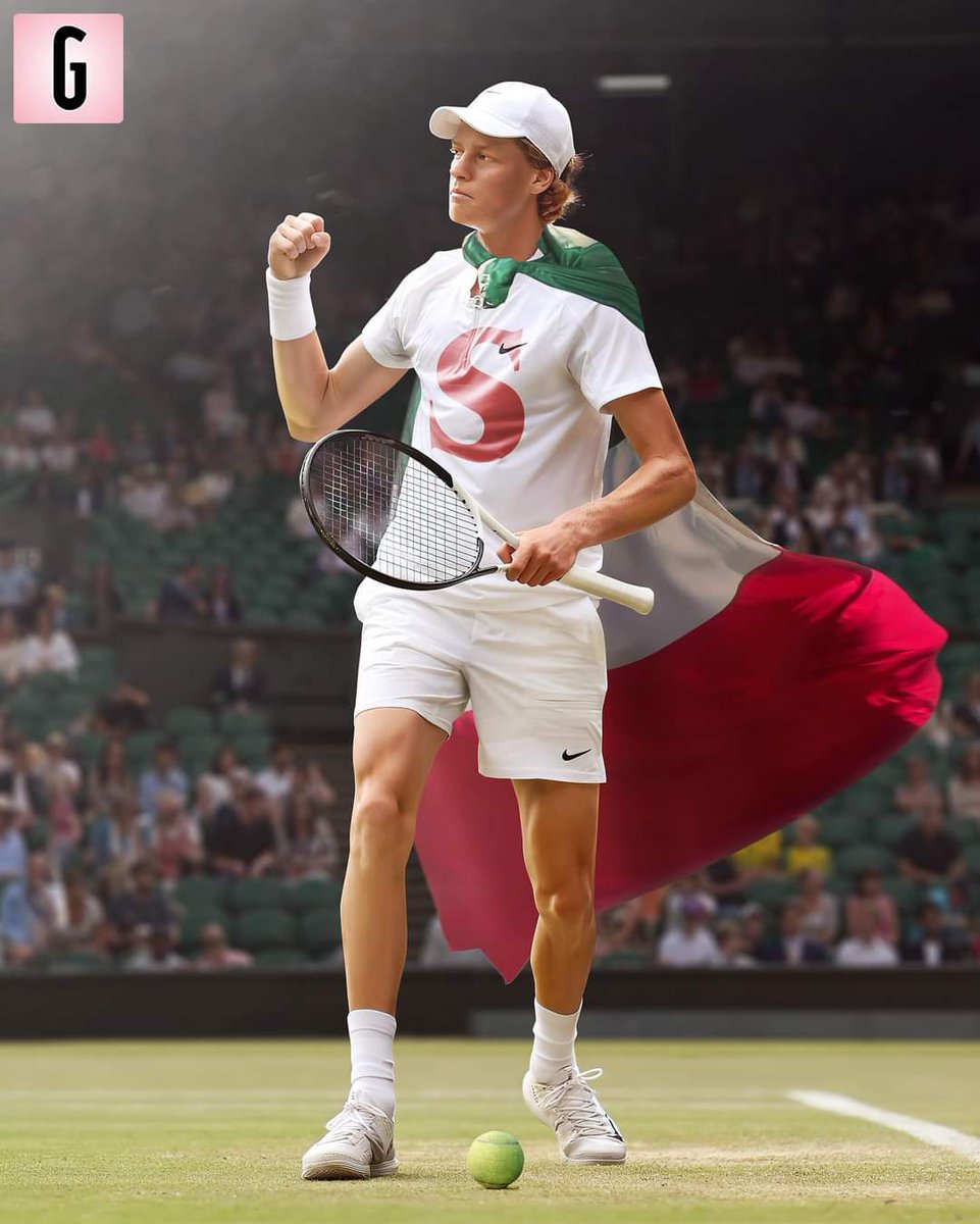 angeladanto's tweet photo. #ProudOfYou @janniksin @Wimbledon #semifinal #SinnerDjokovic https://t.co/Mc7dbzBYfK