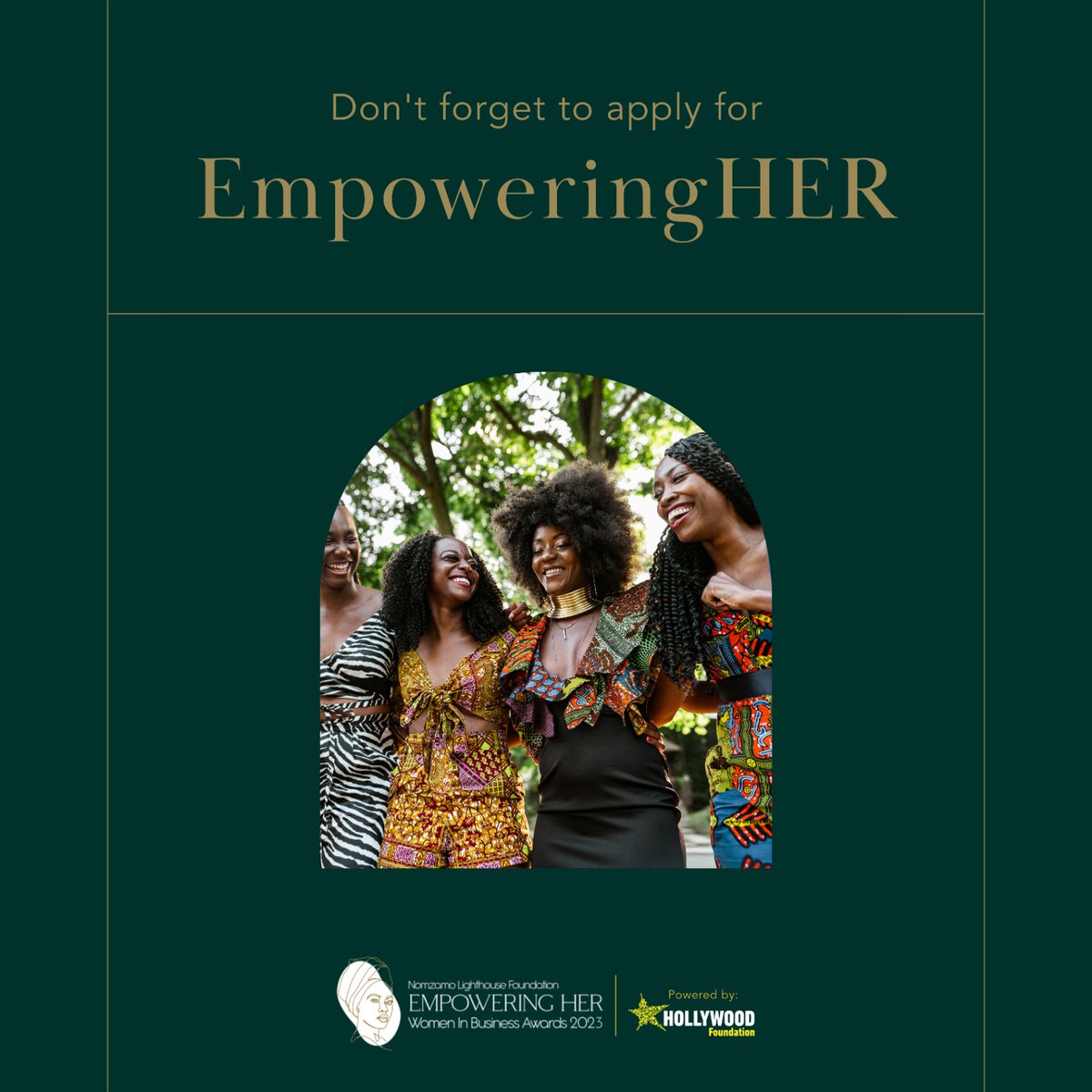 If your business is 100% female owned and you would like to put yourself forward to be one of 10 lucky winners, then apply today for the #EmpoweringHER Women in Business Awards 2023! 💥 Click here bit.ly/3pnohWo to apply! ✅ 

#nomzamolighthousefoundation