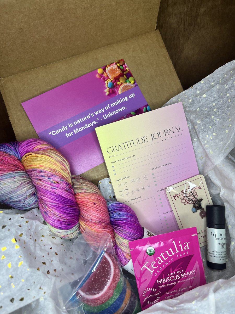 Do you love #sockyarn? Sign up today for our #sockyarn subscription box! Each box features 100 grams hand dyed yarn, #tea sampler, #stitchmarkers and #goodies   square.link/u/gv0jS2Q5 
 #subscriptionbox #yarn #knit #crochet #yarnaddict