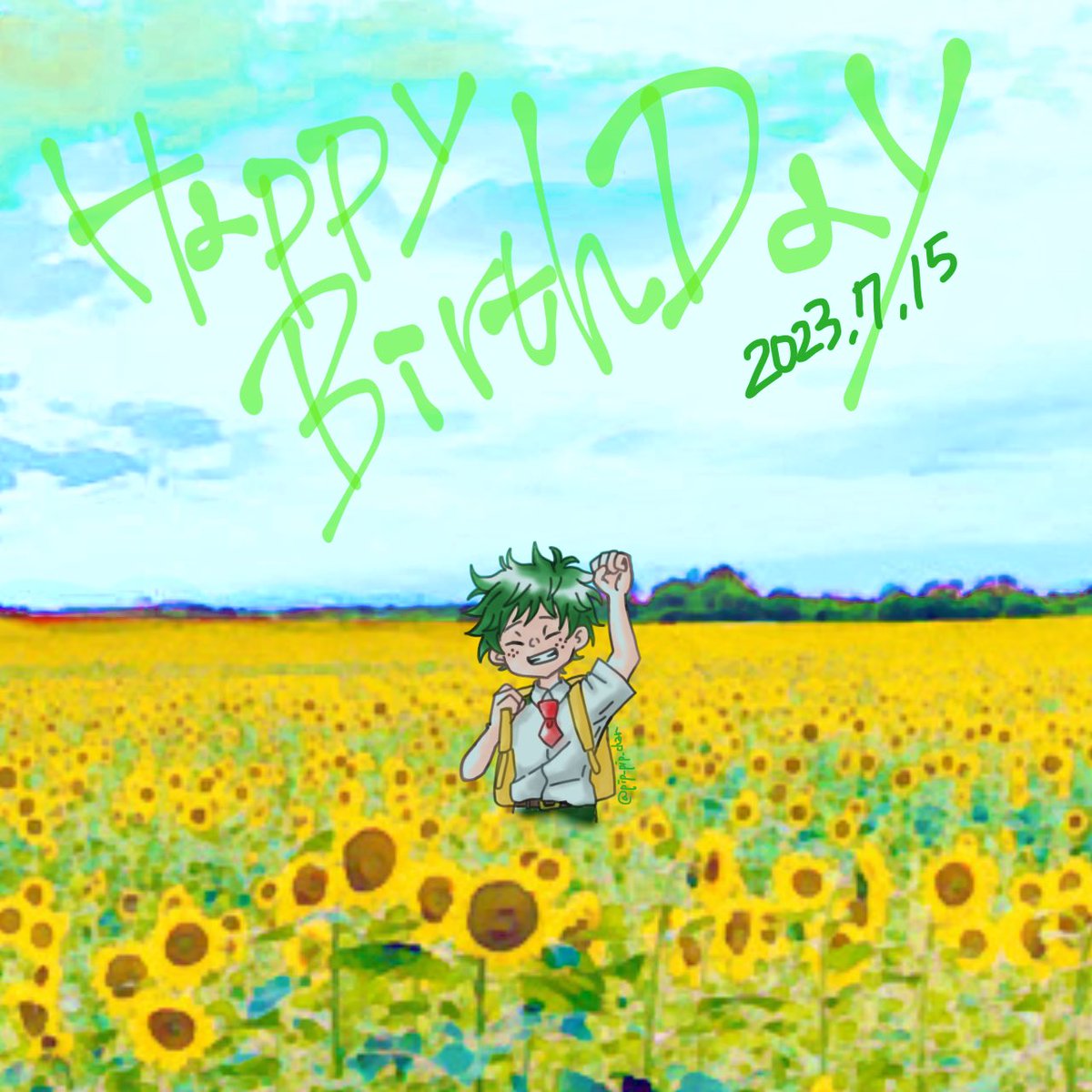 pip_pip_chan's tweet photo. ずっと君が笑っていられますように🌻
Plus ultra!!

#緑谷出久生誕祭2023 
#緑谷出久誕生祭2023 https://t.co/0ObathW4wc