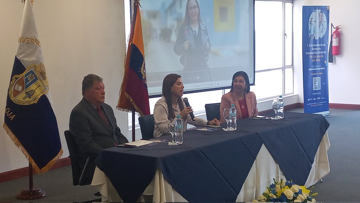 afeme_ecuador's tweet photo. El Dr. Leonardo Bravo Valencia DIRECTOR EJECUTIVO DE LA AFEME, asistió al lanzamiento de la Convocatoria para Retos de Innovación Abierta: Innovación por un mundo sin dolor.
Organizado por la UTPL https://t.co/pLSoRcZlW1