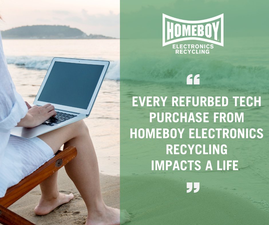 Whether it’s a refurbed laptop, phone or audio equipment, stay connected and spread the Homeboy joy this summer. ☀️Sales are cool, but what’s even better is investing in the lives of people seeking to transform themselves. 🙌

Shop now: hubs.ly/Q01X04160