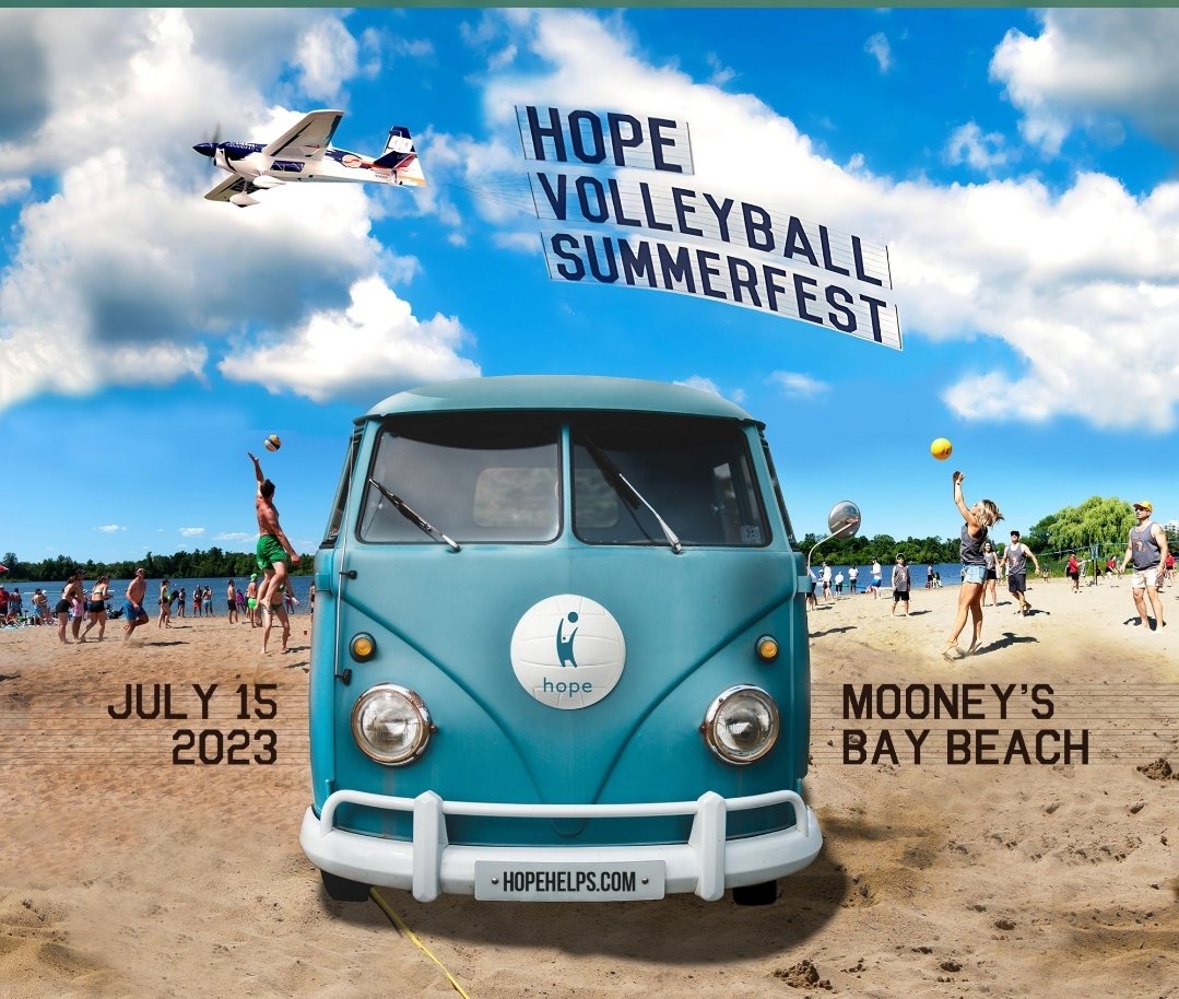 Tomorrow is the day! #summerfest2023 #HOPEvolleyball @dfsottawa Volleyball and community!!! Two of my fav things! C'mon down and support the athletes &amp; the close 1000 women DFS Ottawa supports every year!! 

hopehelps.com