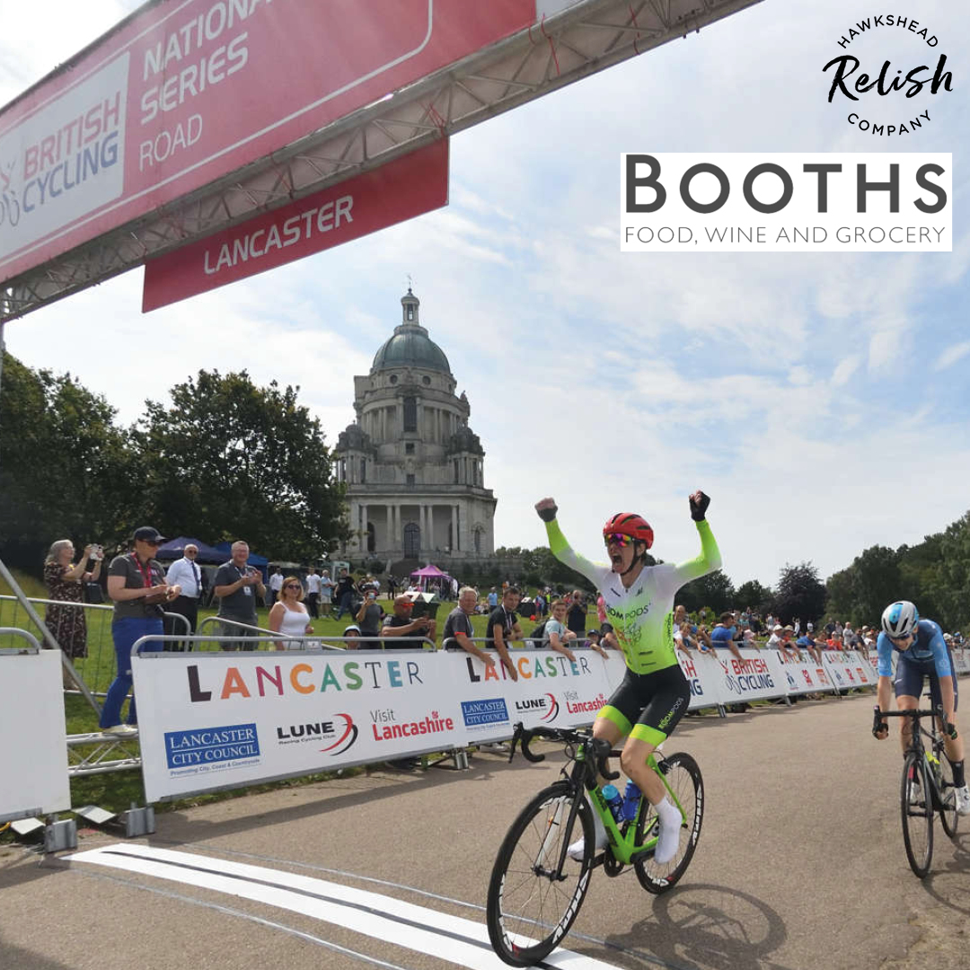 It's the Lancaster Grand Prix this Sunday! 🚴‍♀️ 

Sunday 16th of July, we are heading to Williamson Park, Lancaster as part of a collaboration with Booths.

We will have samples to try &amp; jars available to be purchased! 😁

#HawksheadRelish #Booths #LancasterGrandPrix #Bike  #BBQ