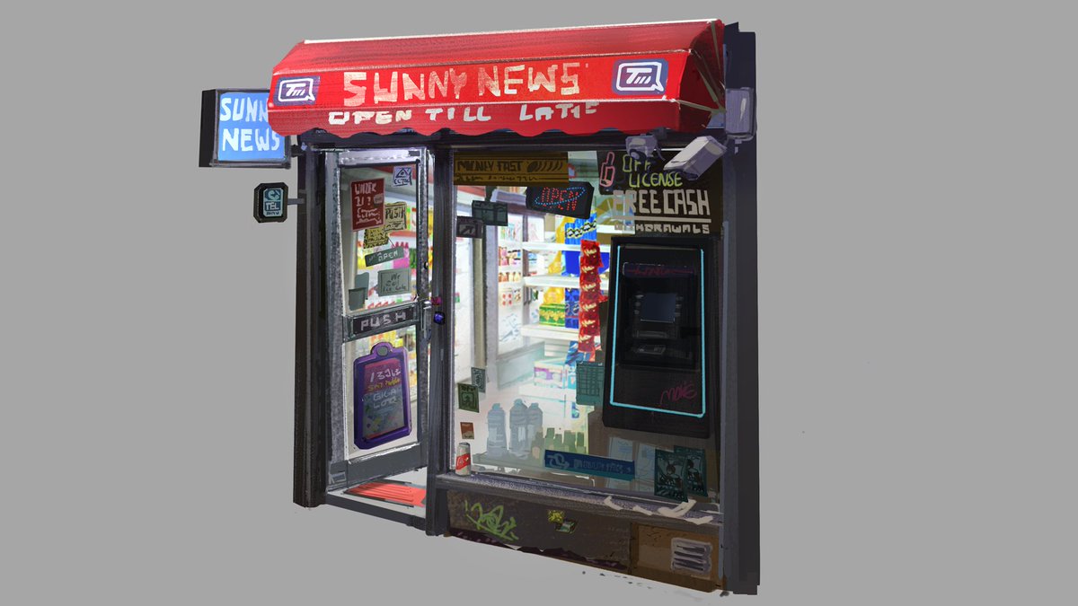 thelinestudio's tweet image. The very talented Antoine Birot worked on layout &amp;amp; design of the #Channel4 shop. From concept to 3D, the team worked hard to populate the shop with all the munchies &amp;amp; bits you’d expect to find as you beep through the doors of a top-tier corner shop.
#3denvironment #3danimation