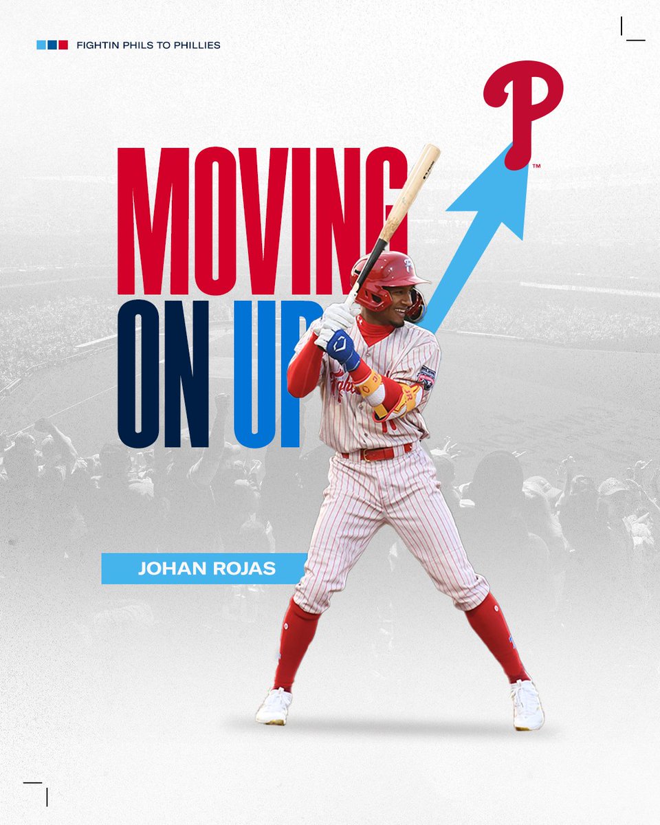 Phillies Player Development (@philsplayerdev) on Twitter photo To the show he goes!
Congratulations to Johan Rojas on being called up to the <a href="/Phillies/">Philadelphia Phillies</a> 👏 To the show he goes!
Congratulations to Johan Rojas on being called up to the <a href="/Phillies/">Philadelphia Phillies</a> 👏
