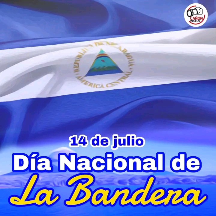 Hoy por decreto de  legislativo del 5 de septiembre de 1908, todos los 14 de julio se celebra el día Nacional de la Bandera de #Nicaragua