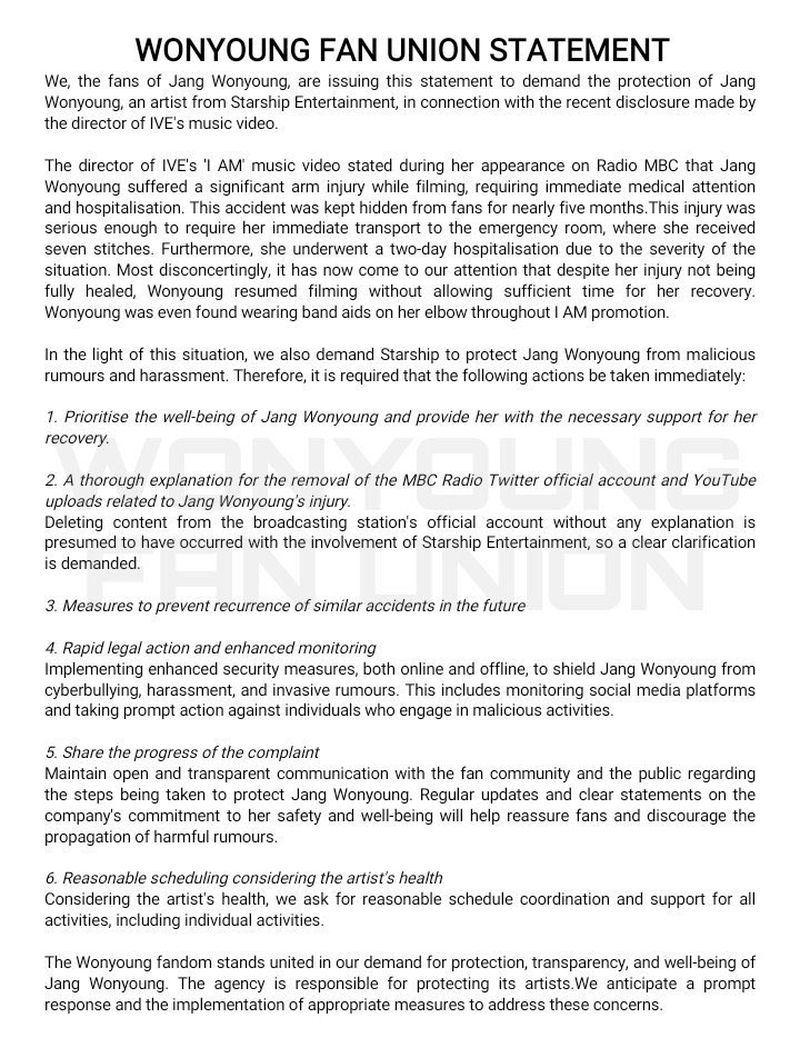 zz37641593's tweet photo. [📢 TRUCK AND ONLINE PROTEST]

Wonyoung Fan Union refuses to stand idly by while Wonyoung continues to be mistreated and taken advantage of by your management. @STARSHIPent

Details about the truck will be posted soon.

#Wonyoung_BetterTreatment
#스타쉽은_장원영을_보호하라 https://t.co/Bh2Ap3k94x