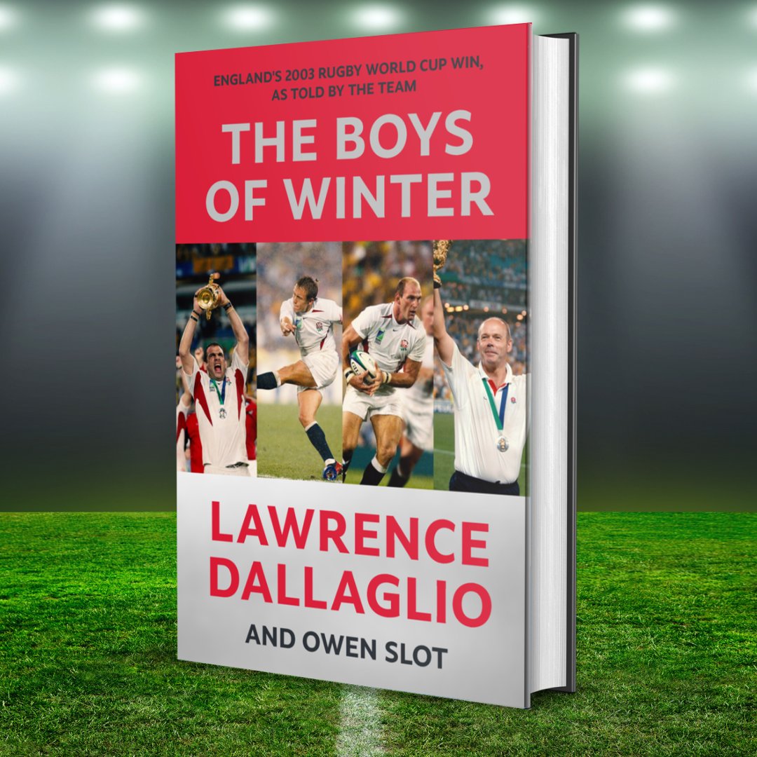 Waterstones's tweet photo. Tracing the careers of the 2003 World Cup winning England rugby team before and after their momentous achievement, @dallaglio8 and @owenslot recount a remarkable sporting story on its 20th anniversary in The Boys of Winter. Pre-order the SIGNED Edition: https://t.co/Tm2PQfBv3b https://t.co/0vIvVY3ISn