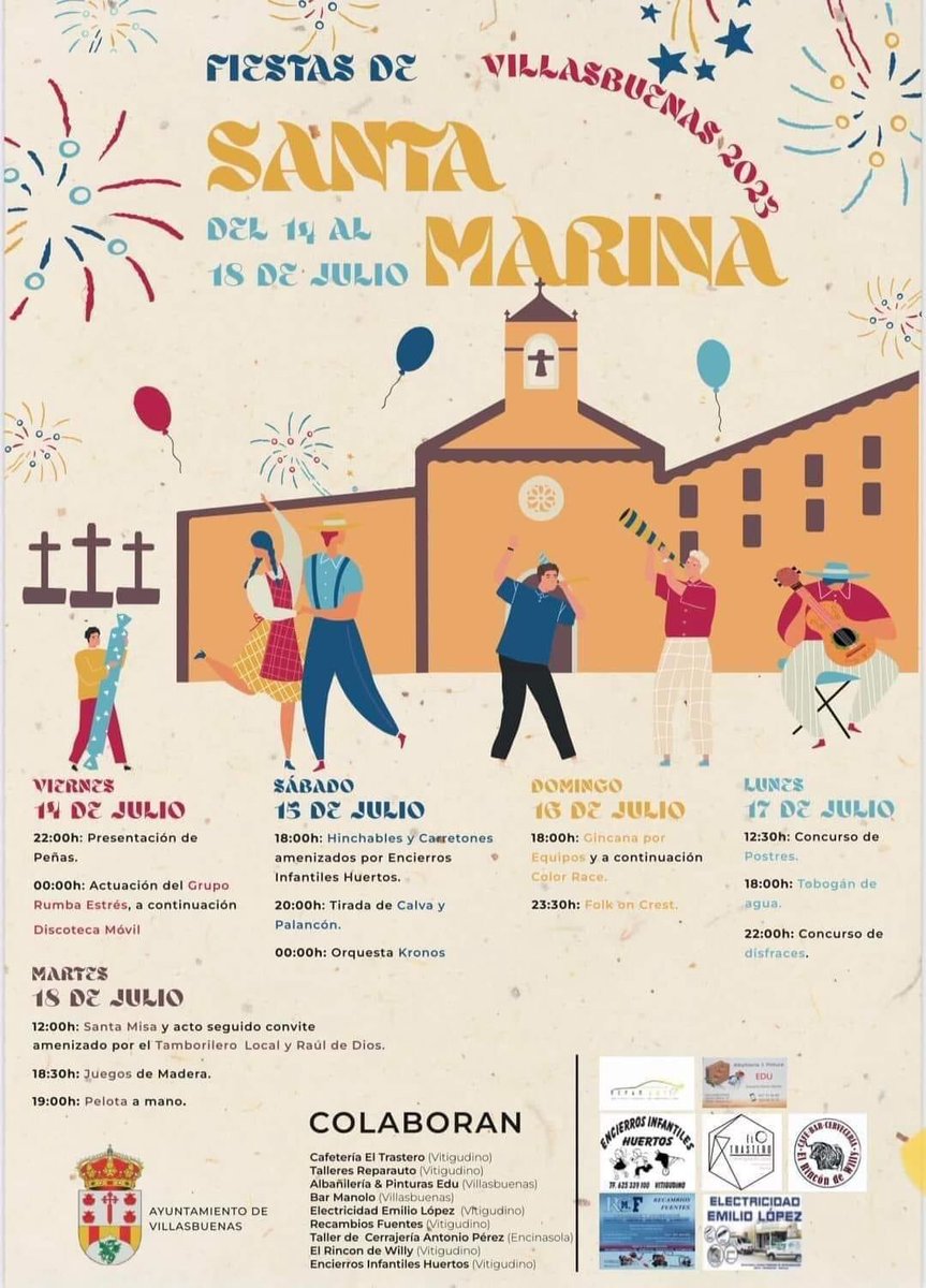 FolkOnCrest's tweet photo. Este domingo ➕16 de Julio ➕ nos vemos en 🎶Villasbuenas 🎶
#15primaveras 
Yoli Río Sergio Grande Dani #folkmusic Gonzalez Rubén Pérez Berna Pérez #folklore https://t.co/HjPfd9NmzS