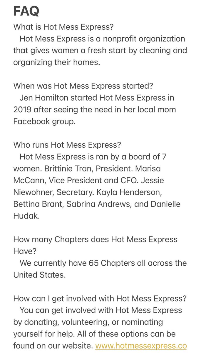 HMENonprofit's tweet photo. Want to learn more about our organization?? 
#hotmessexpress #nonprofit #faq https://t.co/cjExx0rOxP