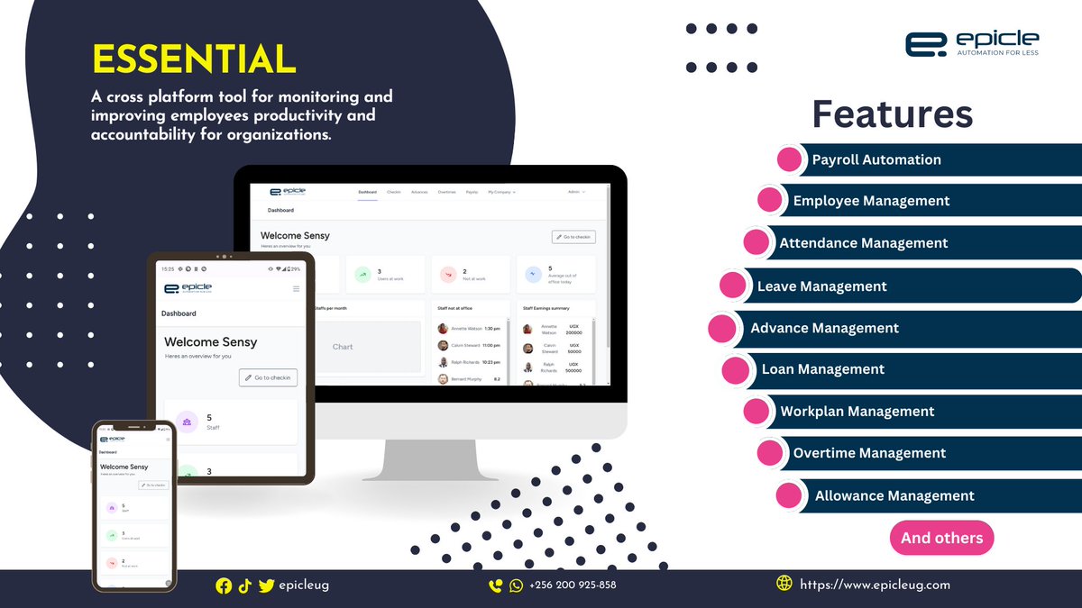 epicleug's tweet photo. "🚀 Exciting Announcement! Introducing our revolutionary Essential Cross Platform Tool for Human Resource productivity and accountability in an organization 🎉
Say goodbye to manual payroll automation, Inefficient Human Resource management with our cutting-edge solution. https://t.co/wAiw0trsmW