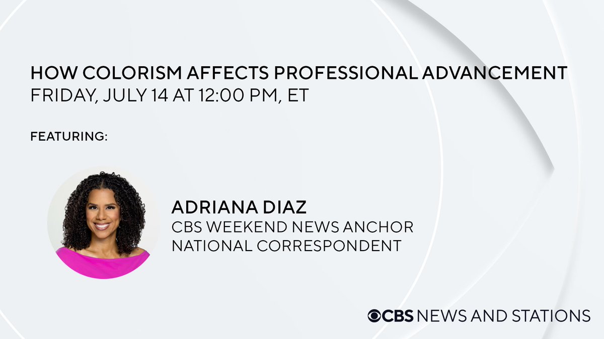 🚨 #NAHJ2023 PANEL 🚨 @CBSNews' @AdrianaDiaz joins a journalist panel on how colorism affects professional advancement. Join the session at 12 PM, ET in the Brickell room.