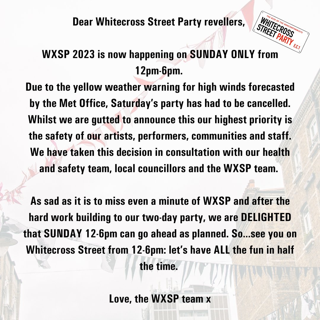 WXSP '23 is now SUNDAY ONLY.