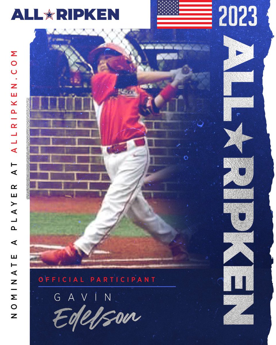 jason_edelson's tweet image. Congratulations to Gavin on his Official Selection to the @allripken Games. He’s honored and looking forward to playing with and against the top talent from across the country!