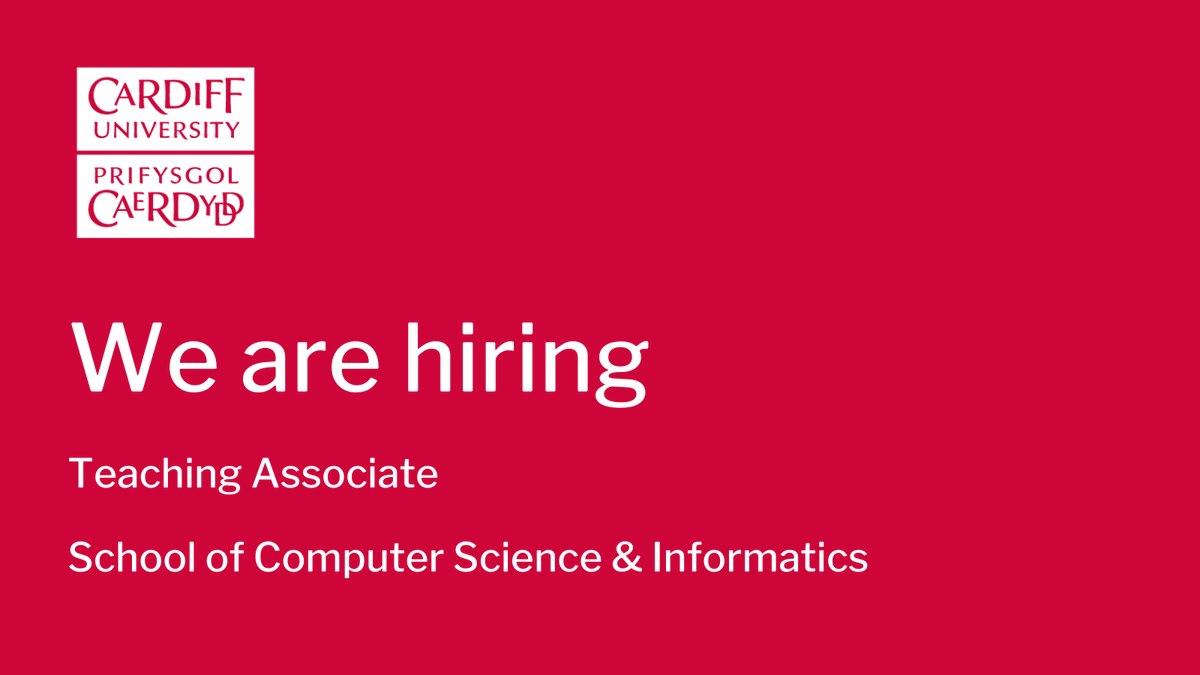 We're recruiting for multiple Teaching Associate posts in the School of Computer Science &amp; Informatics.

Find out more 👉tinyurl.com/4n98ckwr