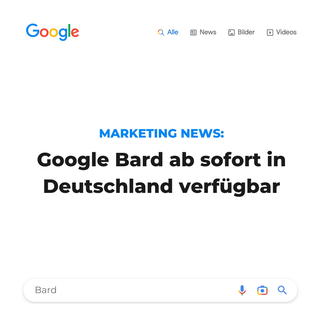 Jetzt auch in Deutschland verfügbar: Der in Google integrierte KI-Chatbot Bard ist nun auch für deutsche User zugänglich. 🇩🇪

Auf welche neuen Funktionen man sich außerdem bei Google Bard bereits freuen darf, erfahrt ihr hier:

onlinemarketing.de/technologie/go…