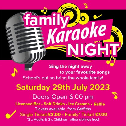 LeintCent's tweet photo. Our first Family Karaoke Night. 

￼
Could become a thing! Save the date: Saturday 29 July from 6pm here in #leintwardine Community Centre Main Hall https://t.co/zWjq2ytIyR