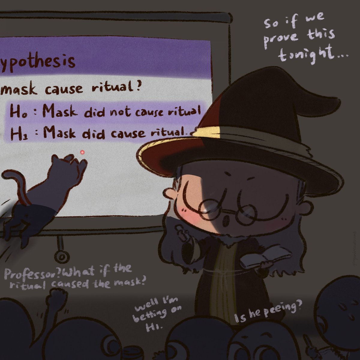 Sit down please. The lecture has begun.
#professorinhorrordecoding #phd #damebutteriv #hypothesis #fatalframe #fatalframe5 #fatalframev #horrorgames #horrorstreamer #maskofthelunareclipse #fanart #procreateart #twitchstreamer #twitchartist