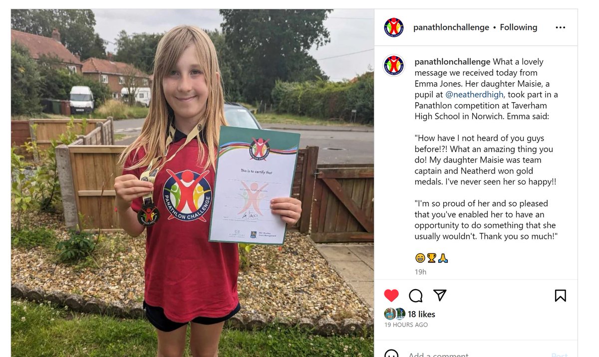 West Norwich & Dereham SSP (@wndssp) on Twitter photo Love this and what it is all about!! Pleasure to have provided this opportunity alongside <a href="/Panathlon/">Panathlon Challenge</a> Glad Maisie had a great time - you were awesome!! <a href="/youthsporttrust/">Youth Sport Trust</a> <a href="/schoolgames/">Jason</a> #sportisforall #inclusive #impact #creatingopportunties #schoolsport #schoolgames #secondary #send Love this and what it is all about!! Pleasure to have provided this opportunity alongside <a href="/Panathlon/">Panathlon Challenge</a> Glad Maisie had a great time - you were awesome!! <a href="/youthsporttrust/">Youth Sport Trust</a> <a href="/schoolgames/">Jason</a> #sportisforall #inclusive #impact #creatingopportunties #schoolsport #schoolgames #secondary #send