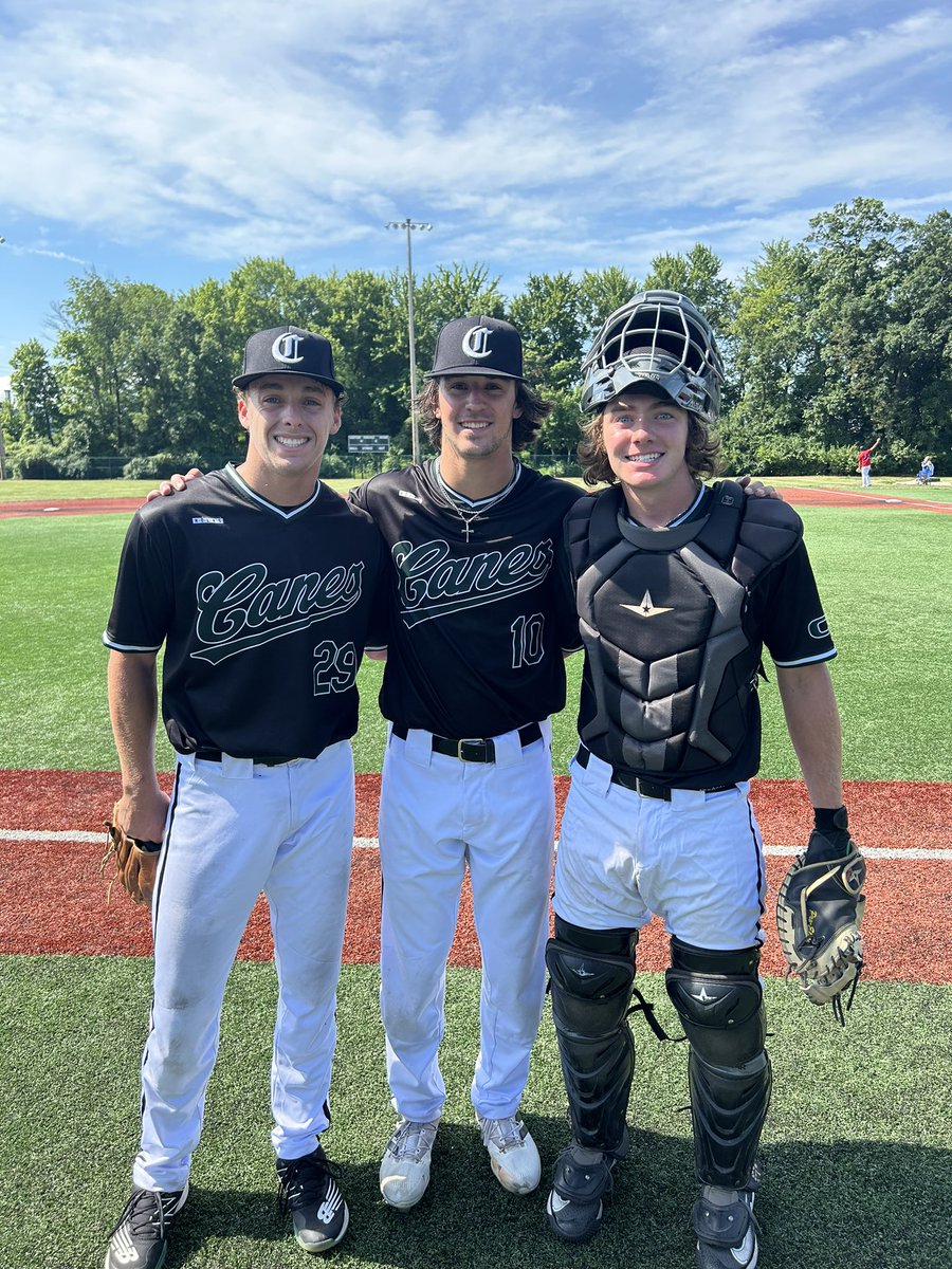Canes Baseball 2023 (@2023canes) on Twitter photo NO-HITTER ALERT!
University of Dayton commit Bennett LaPalm <a href="/BennettLapalm/">Bennett LaPalm</a> went six strong innings and Ashland University commit Sean Krueckeberg <a href="/KrueckebergSean/">Sean Krueckeberg</a> came in to close.
LaPalm 6IP 0H 14Ks
Krueckeberg 1IP 3Ks NO-HITTER ALERT!
University of Dayton commit Bennett LaPalm <a href="/BennettLapalm/">Bennett LaPalm</a> went six strong innings and Ashland University commit Sean Krueckeberg <a href="/KrueckebergSean/">Sean Krueckeberg</a> came in to close.
LaPalm 6IP 0H 14Ks
Krueckeberg 1IP 3Ks