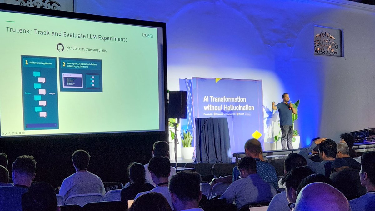 truera_ai's tweet image. Thanks to @pinecone and Microsoft @Azure  for hosting us at the AI Transformation Summit in SF yesterday! @shayaksen had a blast speaking about #LLMs and avoiding hallucination.  Great to see such an engaged, excited crowd. 

#AIQuality #MLtesting #LLMtesting #LLMapps