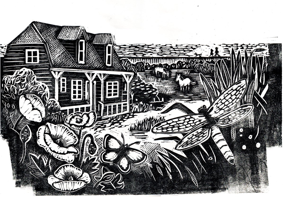 New linocut in progress. It's of Winchelsea Beach, which is a seaside village between Hastings and Rye. Test print of the key block. Carving not quite finished, and colour blocks to come.
#linocut #winchelseabeach