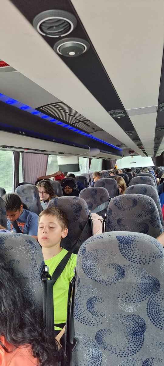 Tired STEM students heading back from a busy week. See you when we get back!
